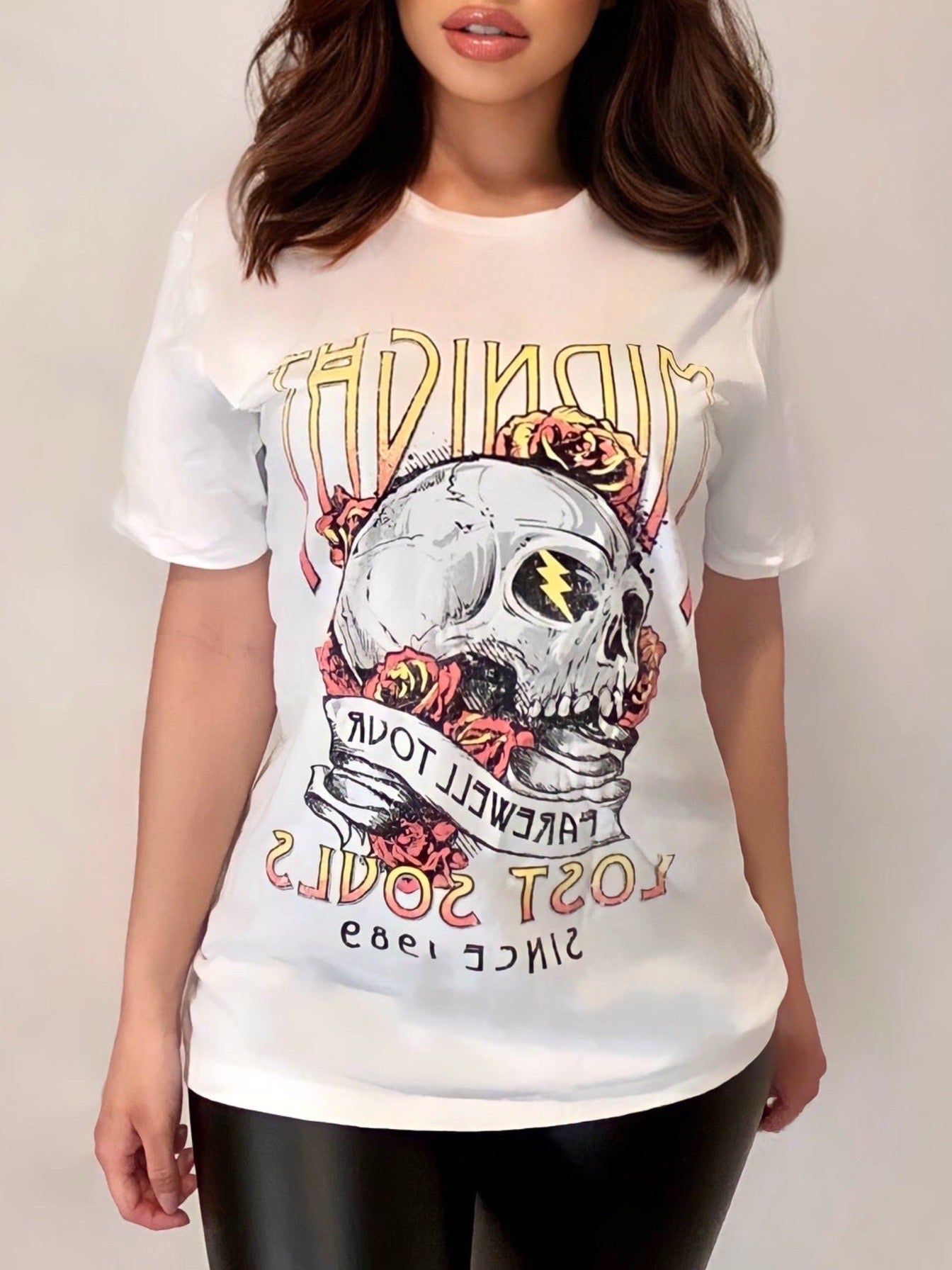 ROCSI Graphic Skull T-shirt- White