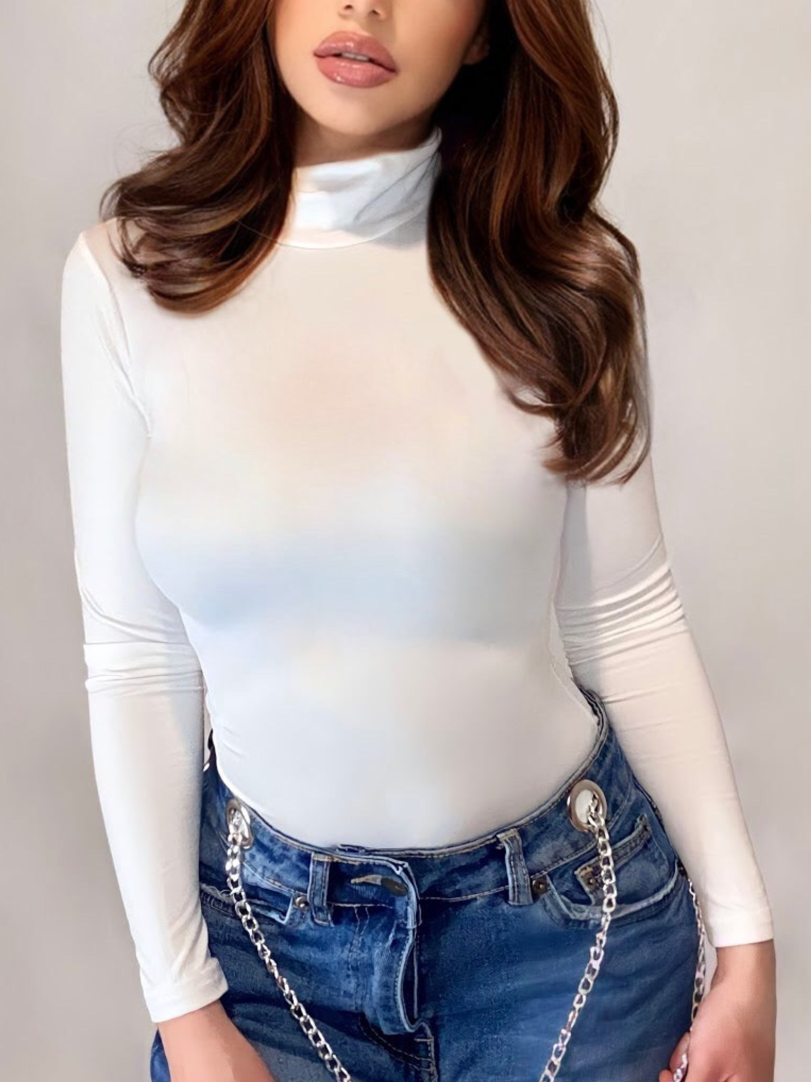 MELISSA Turtleneck Long Sleeve Bodysuit